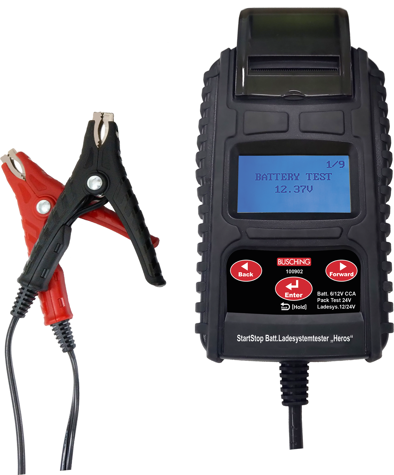 100902_00 Batterie- und Ladesystemtester "Heros", für Nfz, mit Drucker, 6 V / 12 V / 24 V, Farbdisplay