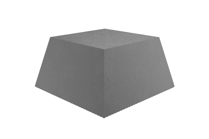 100899_00 Trapez-Gummiblock, für Hebebühnen, 135 x 100 x 70 mm