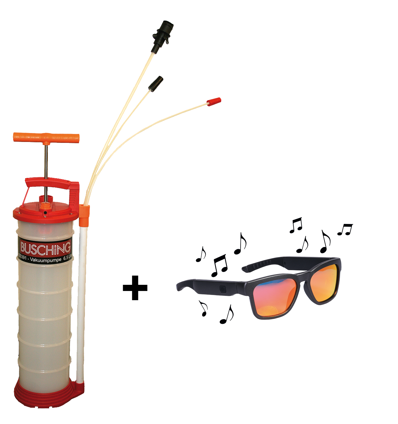 50089_00 Vakuumpumpe und Sound-Sonnenbrille