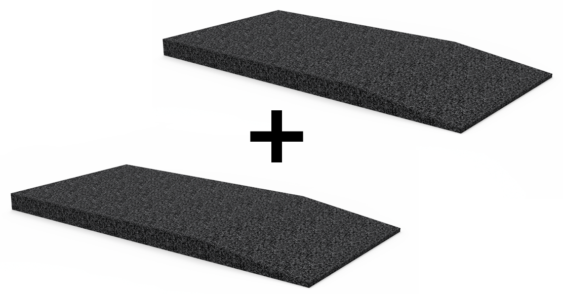 50107_00 Gummi-Auffahrtsrampen-Satz, 1000 x 500 x 50 mm, für Hebebühnen, universal
