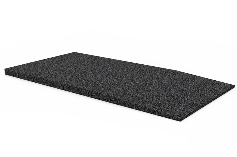 100821_00 Gummi-Auffahrtsrampe, 1000 x 500 x 30 mm, für Hebebühnen, universal