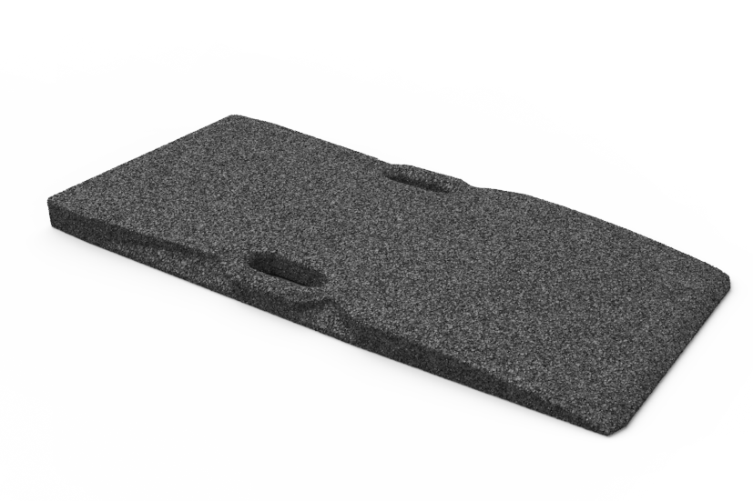 100894_00 Gummi-Auffahrtsrampe, für Hebebühnen, 1000 x 480 x 50 mm, universal