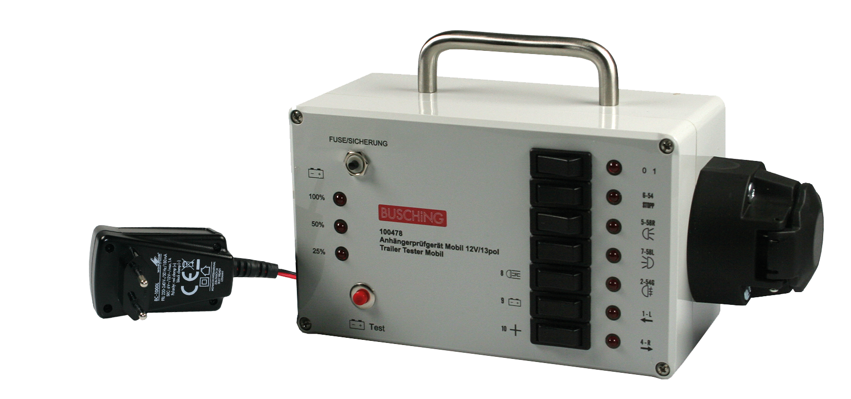 100478_00 Anhänger-Prüfgerät, mobil, 12 V / 13 pol