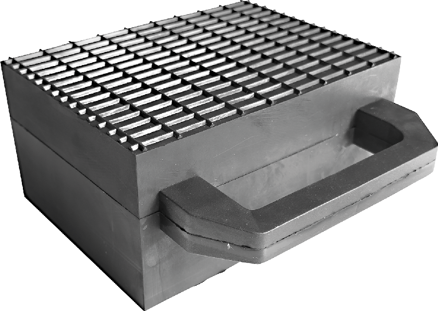 Universal-Gummiblock, 160 x 170 x 80 mm, mit Sicherheitsgriff